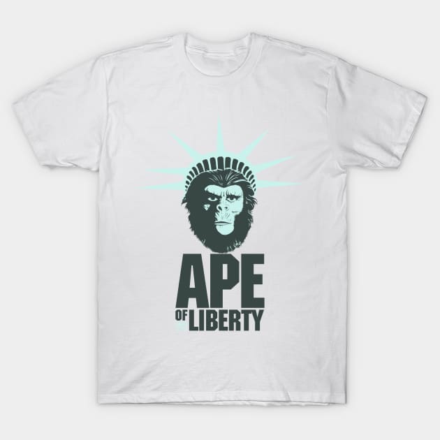 Ape Of Liberty T-Shirt by mosgraphix